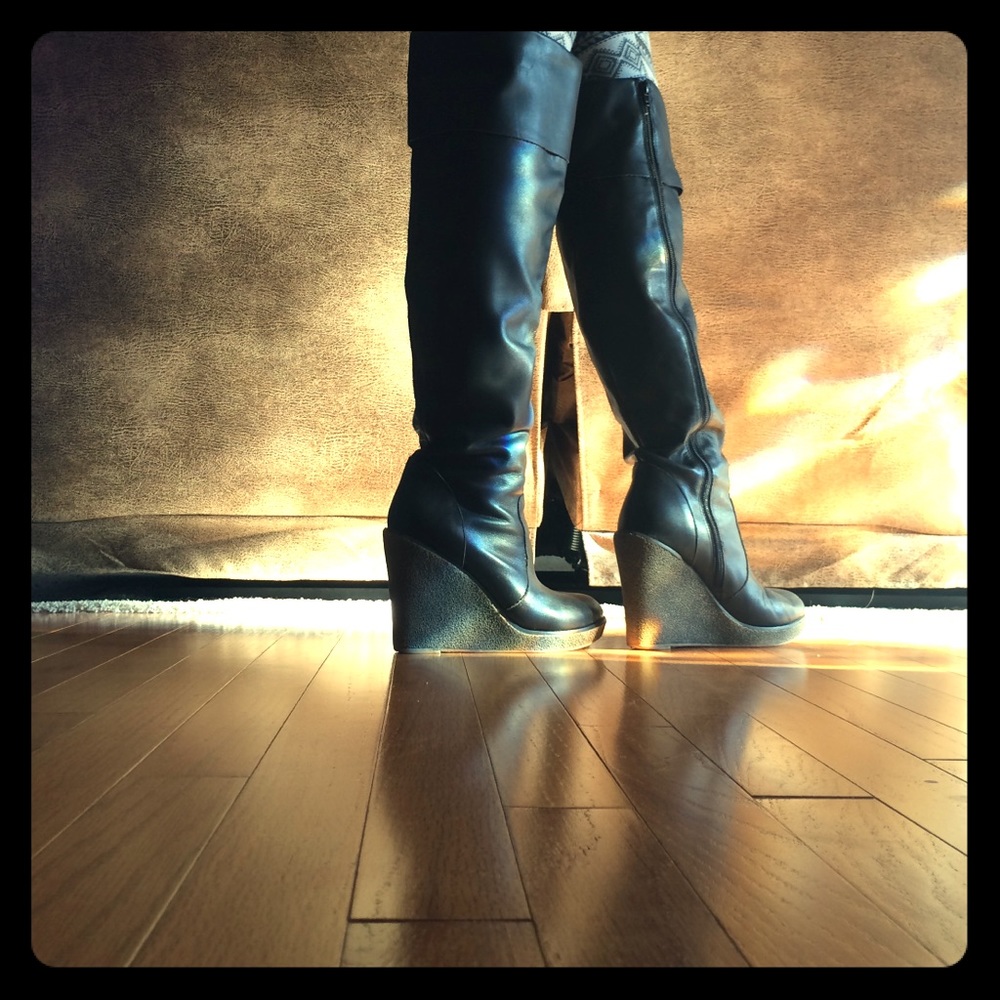 Kelsi Dagger OTK Black Boots